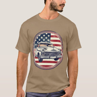 Camiseta Coche Clásico Divertido Vintage Usa Chica de Coche