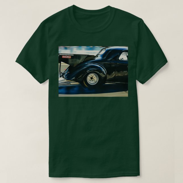 Camiseta Coche de arrastre Black Willys Coupe de 1940 (Diseño del anverso)
