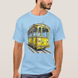Camiseta Coche de cable amarillo