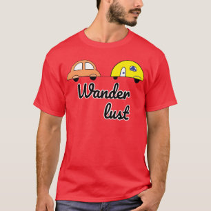 Camiseta Coche de camping vintage Wander lust para amantes 