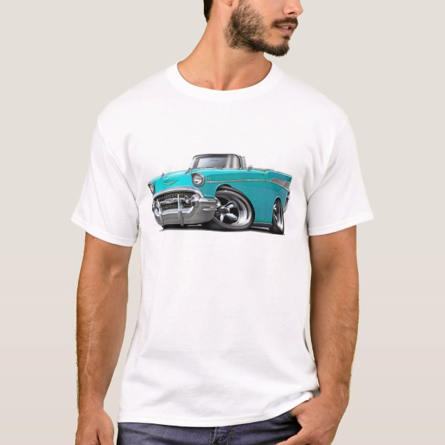 Camiseta Coche de carreras 1957 del convertible de la (Anverso)