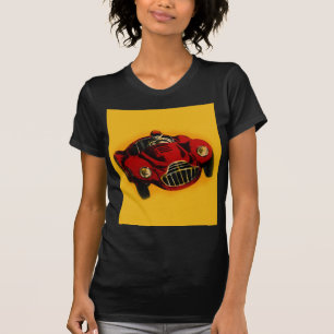 Camiseta Coche de Carreras automática amarillo rojo antiguo