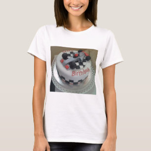 Camiseta coche de carreras de cumpleaños feliz