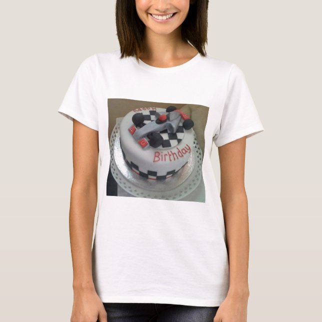 Camiseta coche de carreras de cumpleaños feliz (Anverso)
