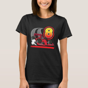 Camiseta Coche de Carreras de Fórmula 8 Años Carreras de Cu