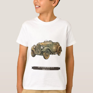 Camiseta Coche de Carreras Divertido para Niños