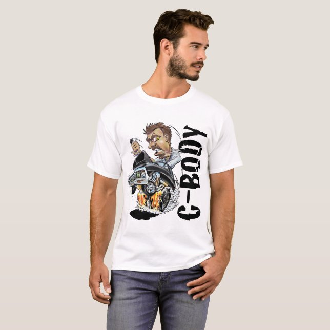 Camiseta Coche de carreras enojado del hombre del C-Cuerpo (Anverso completo)