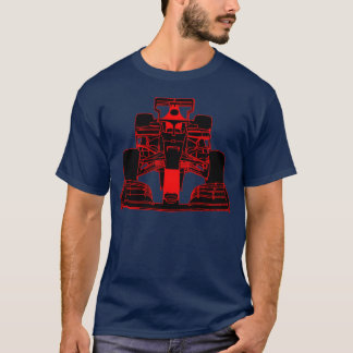 Camiseta Coche de carreras fórmula de coche de carreras roj
