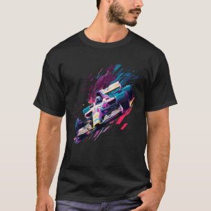 Camiseta Coche de Carreras para la carrera de velocidad 4 d