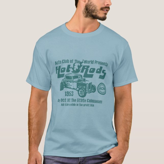 Camiseta Coche de carreras retro (Anverso)