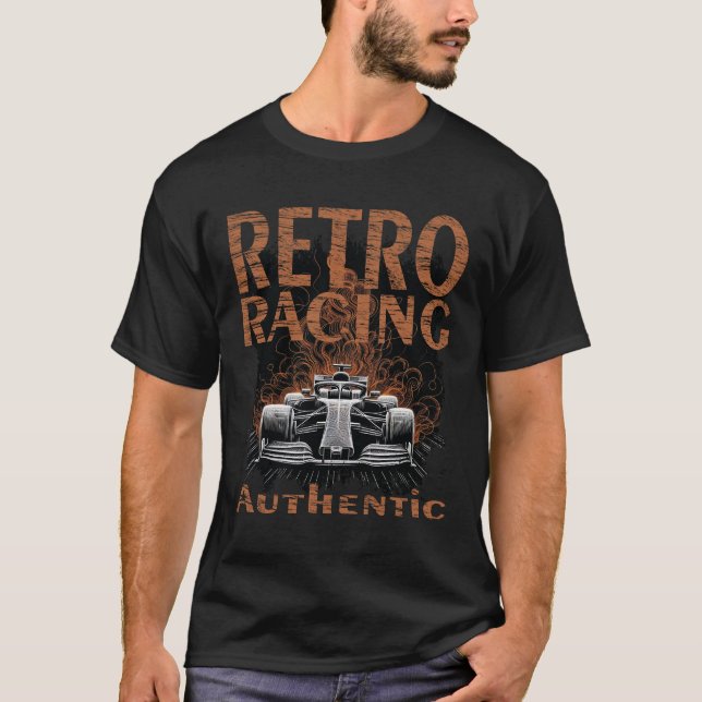 Camiseta Coche de carreras retro auténtico (Anverso)