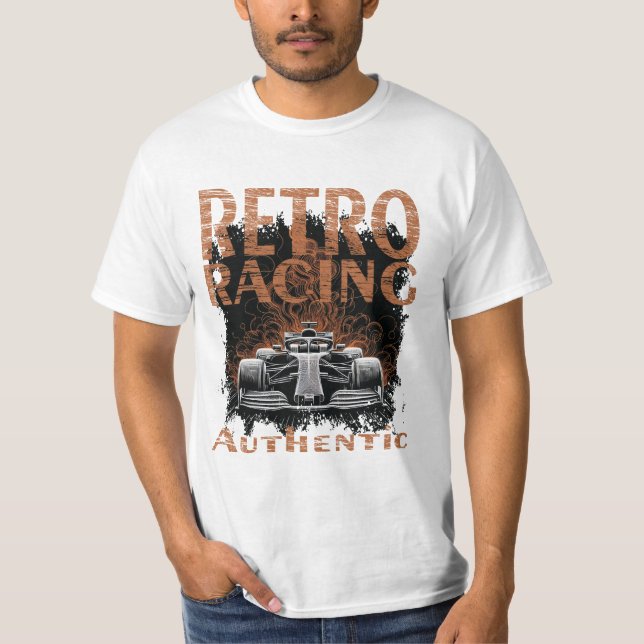 Camiseta Coche de carreras retro auténtico (Anverso)