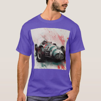 Camiseta Coche de carreras retro vintage divertido familia