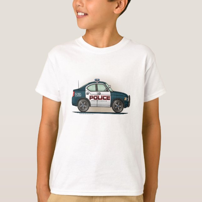 Camiseta Coche de Coche Interceptor Policial (Anverso)