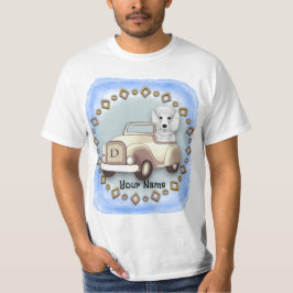 Camiseta Coche de conducción de cangrejo blanco