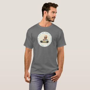 Camiseta Coche de conducción de cerdo con huevo gigante - D