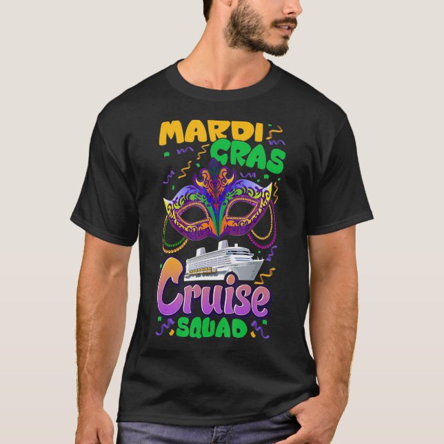 Camiseta Coche de crucero Mardi Gras Cruise Ship Beads Vaca (Anverso)