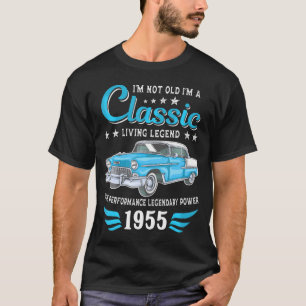 Camiseta Coche De Cumpleaños Para Leyendas Nacidas En 1955