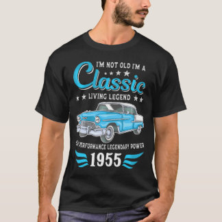 Camiseta Coche De Cumpleaños Para Leyendas Nacidas En 1955