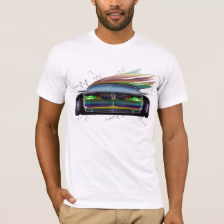 Camiseta Coche de destello del concepto del arco iris