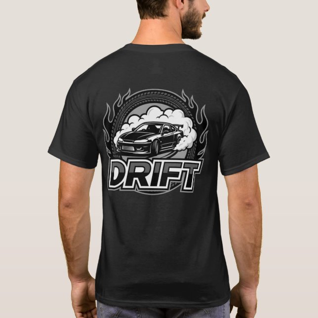 Camiseta coche de drift (Reverso)