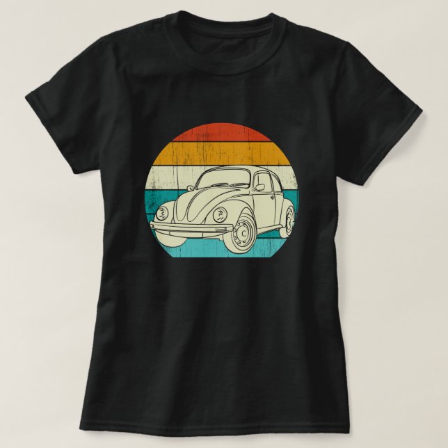 Camiseta Coche de escarabajo de época (Diseño del anverso)