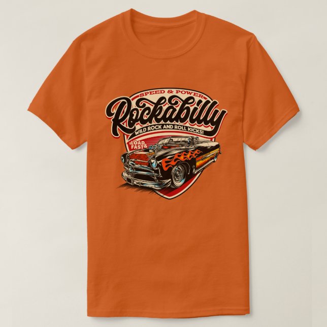 Camiseta Coche de estilo Rockabilly Hot Rod Classic (Diseño del anverso)