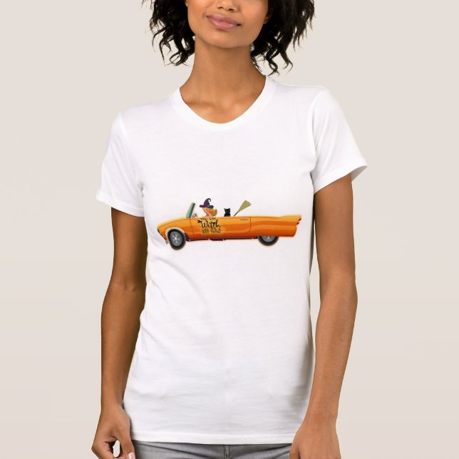 Camiseta coche de halloween (Anverso)
