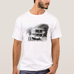 Camiseta Coche de la ambulancia en uno de los ferrocarriles