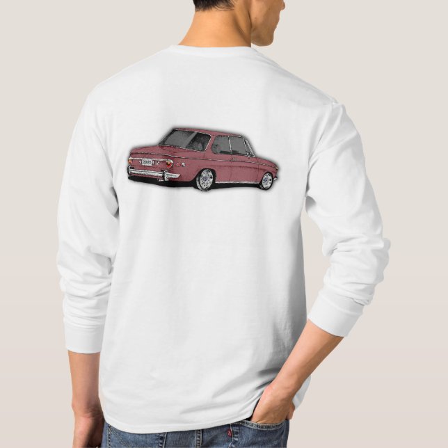 Camiseta Coche de la obra clásica de BMW 2002 en el color (Reverso)