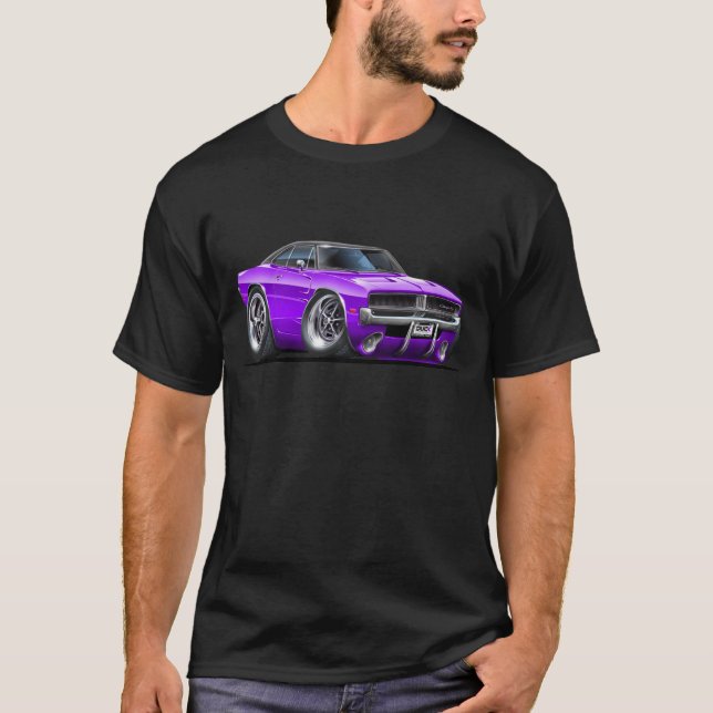Camiseta Coche de la púrpura del cargador de Dodge (Anverso)