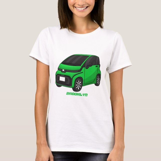 Camiseta Coche de pequeño tamaño verde (Anverso)