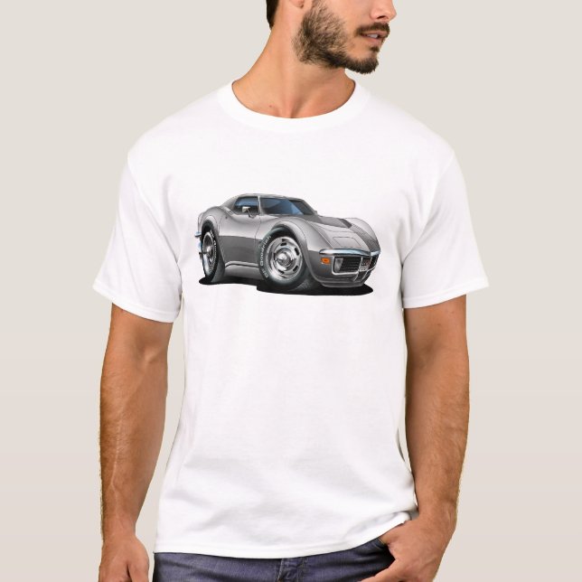 Camiseta Coche de plata 1968-72 del Corvette (Anverso)