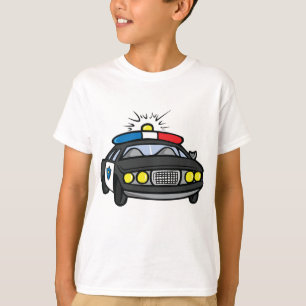 Camiseta Coche de Policía con Luces de Sirena Intermitentes