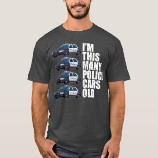 Camiseta Coche de Policía para niños cumpleaños 4 años Fies