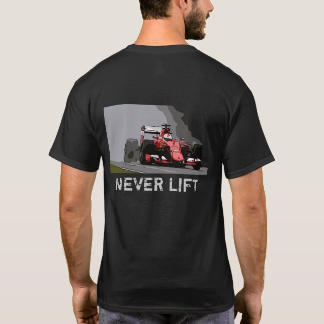CAMISETA COCHE DE RAZA ROJA - NUNCA ASCENSO (Reverso)