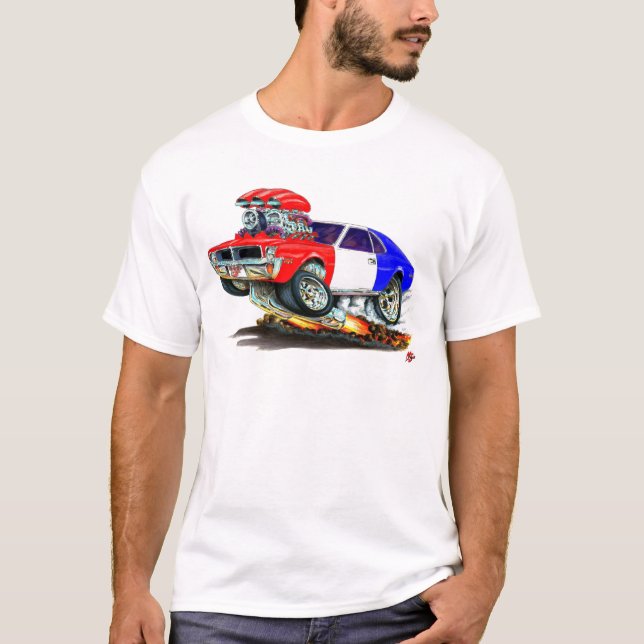 Camiseta Coche de RedWhiteBlue de la jabalina de AMC (Anverso)