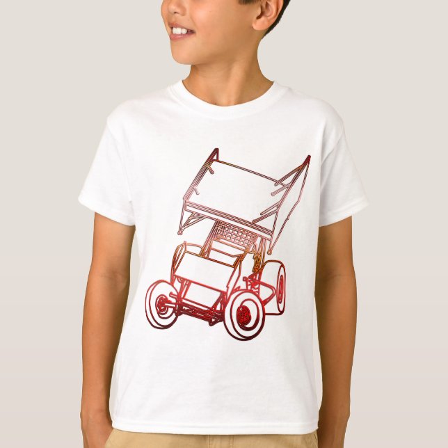 Camiseta Coche de Sprint sesgado/puesta del sol (Anverso)