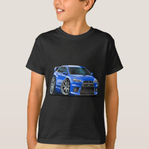 Camiseta Coche del azul de Mitsubishi Evo