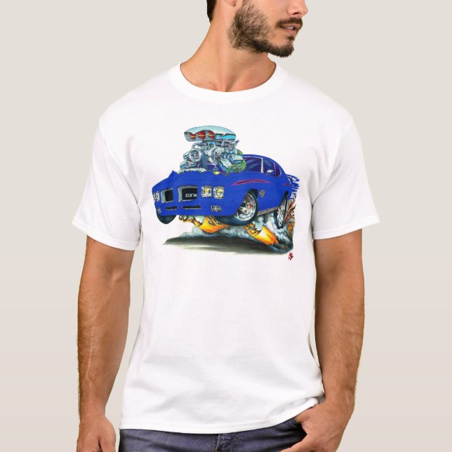 Camiseta Coche del azul del juez de 1970 GTO (Anverso)