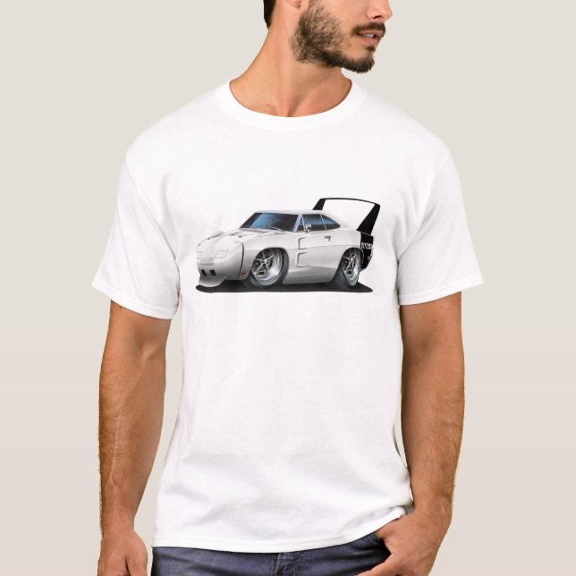 Camiseta Coche del blanco de Dodge Daytona (Anverso)