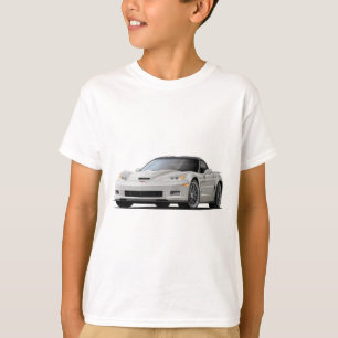 Camiseta Coche del blanco del Corvette ZR1