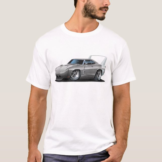 Camiseta Coche del gris de Dodge Daytona (Anverso)