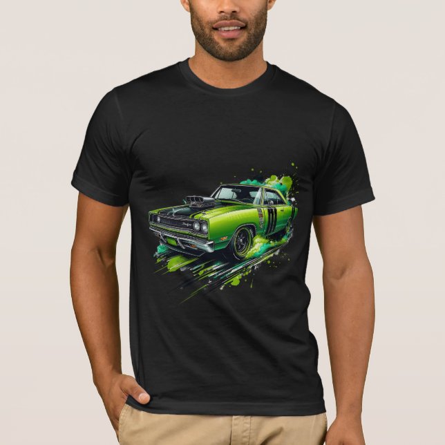 Camiseta Coche del músculo del cargador del perro - Camiset (Anverso)