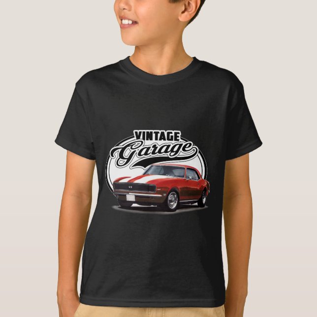 Camiseta Coche del músculo del garaje del vintage (Anverso)