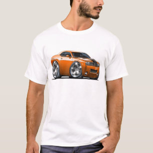 Camiseta Coche del naranja del desafiador de Dodge