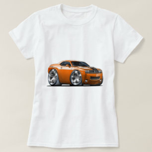 Camiseta Coche del naranja del desafiador de Dodge