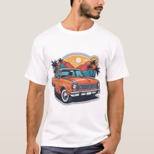 Camiseta Coche del Naranja del motor de fuego