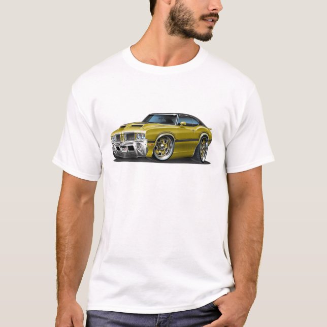 Camiseta Coche del oro del machete 442 de Olds (Anverso)