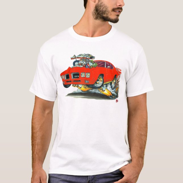 Camiseta Coche del rojo de 1970 GTO (Anverso)